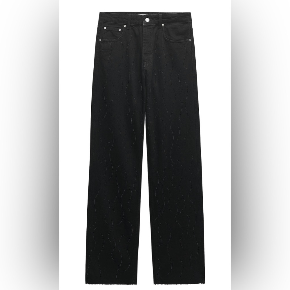 Zara Black Embellished Trousers